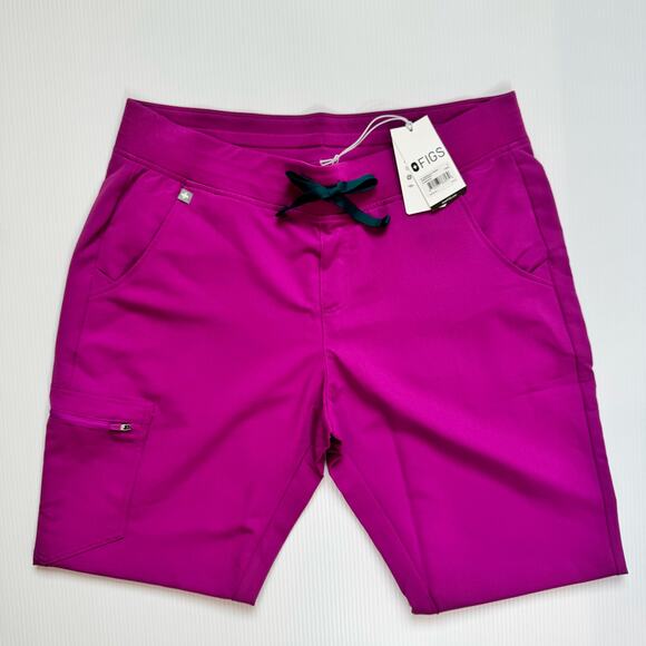 FIGS Zamora 2.0 Jogger Scrub Pants Bright Fuchsia Women’s Large NWT Rare Retired - Picture 8 of 14